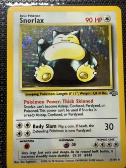 Pokemon TCG Snorlax Holo Rare Card 11/64 Jungle Unlimited - Image 2