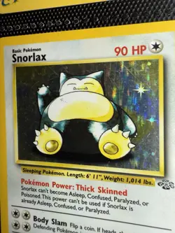 Pokemon TCG Snorlax Holo Rare Card 11/64 Jungle Unlimited - Image 3