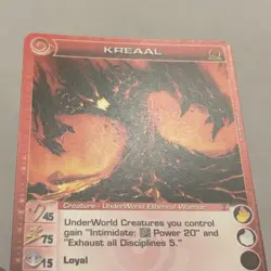 Chaotic Card Kreaal NON-HOLO Rare Underworld Creature - Min Energy - Image 3