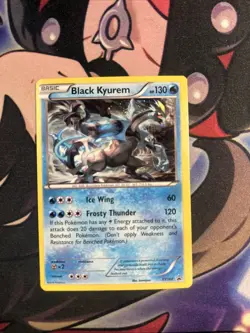 Black Kyurem XY160 Black Star Promo Cosmos Holo Pokemon Card LP - Image 1