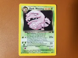 Dark Weezing 14/82 Team Rocket Holo WOTC Pokemon 2000 Card Vintage LP - Image 1