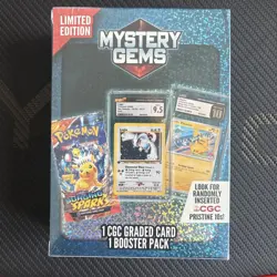 Pokemon Mystery Gems 1 CGC Graded Card & Booster Pack 2025! New Limited Edition. - Image 1