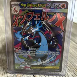 Pokemon Card PHANTASMAL FLAMES MEGA CHARIZARD X EX 023 ENG BLACK STAR PROMO - Image 1