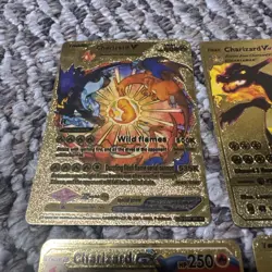 LOT OF 9 Charizard Gold Foil Card Lot VMAX GX Pokemon. FAN ART - Image 2