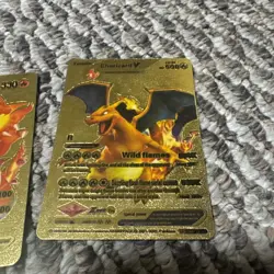 LOT OF 9 Charizard Gold Foil Card Lot VMAX GX Pokemon. FAN ART - Image 5