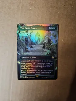 Magic the Gathering Final Fantasy the Earth Crystal Borderless Foil Card #342 NM - Image 1