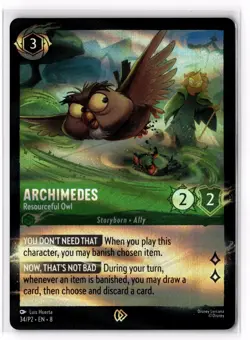 Archimedes - Resourceful Owl 34 Disney Lorcana Promo Cards Holo NM - Image 1