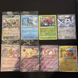Pokemon Stamped Card Lot (8) Total, 2 sealed - Image 1
