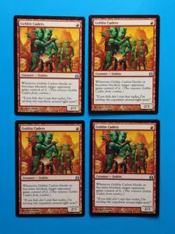 MTG 4x Goblin Cadets x4 LP Commander Magic Playset - Image 1