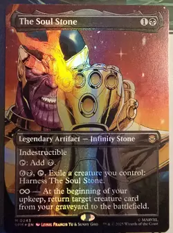 The Soul Stone (Borderless) Marvel's Spider-Man Foil MTG - Image 1