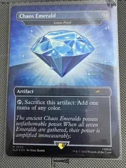 Chaos Emerald Blue (7033) - Lotus Petal - Sonic the Hedgehog Secret Lair MTG - Image 1