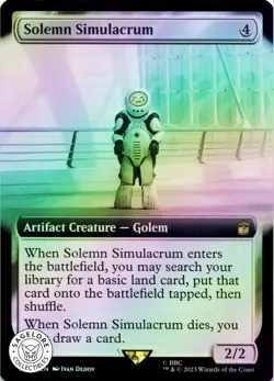 MTG Solemn Simulacrum (Extended Art) | NM Foil | Doctor Who {WHO} - Image 1