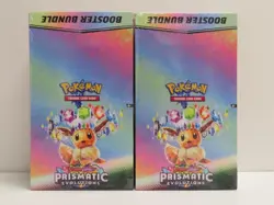 (2) Lot 2025 Pokemon Prismatic Evolutions Sealed Booster Bundle Display Box - Image 1