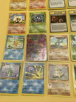 Vintage 1990’s Pokemon Base+Fossil Card Lot Of 38! Holo Alakazam! - Image 2