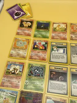 Vintage 1990’s Pokemon Base+Fossil Card Lot Of 38! Holo Alakazam! - Image 3