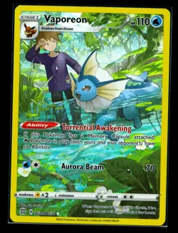 Vaporeon TG02/TG30 SWSH09: Brilliant Stars Trainer Gallery - Pokemon Card - NM - Image 1