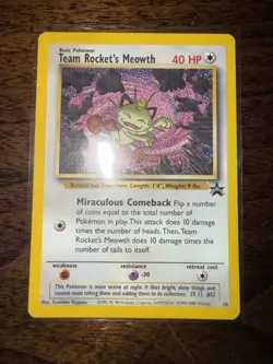 Pokemon Team Rocket's Meowth 18/53 Black Star Promo - Image 2