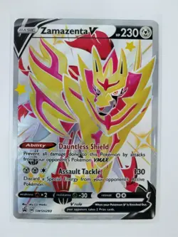 Pokemon TCG Zamazenta v SWSH293 Crown Zenith Full Art Black Star Promo - Image 1