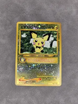 Pokemon TCG Pichu No. 172 Japanese Neo Premium File 2 Promo Reverse Holo - NM - Image 1