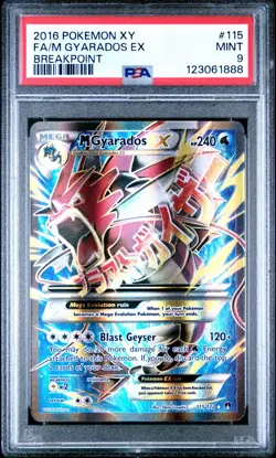 Pokemon M Gyarados EX 115/122 PSA 9 Mint XY Breakpoint Full Art FA Holo Rare! - Image 1