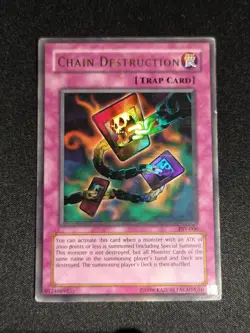 Yugioh Chain Destruction PSV-006 Unlimited Edition Ultra Rare HP/Damaged - Image 1