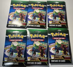 6 boosters NEW!Pokemon Mystery Booster Packs Lot Cards.1 Foil Card Guaranteed - Image 1