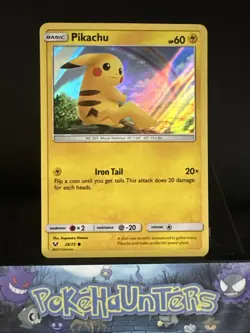 Pokemon Card Pikachu 28/73 Shining Legends Holo Rare Near Mint - Image 1