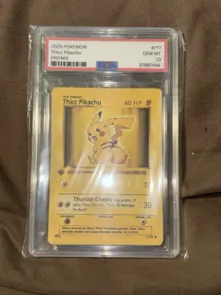 Pokemon Custom Card: Thicc Pikachu PSA Gem mint 9 Comedy Card - Image 2