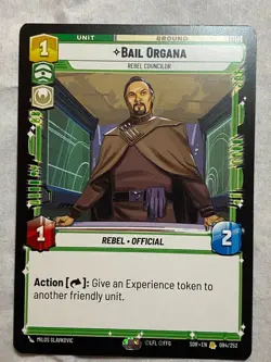 STAR WARS UNLIMITED TCG SoR BAIL ORGANA Rare Card NM - Image 1