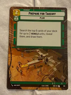 STAR WARS UNLIMITED TCG SoR PREPARE FOR TAKEOFF Hyperspace Card NM - Image 1
