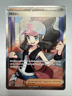 Pokemon Hilda 164/086 Full Art Ultra Rare SV: White Flare TCG Trainer Card NM! - Image 1