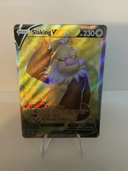 Slaking V 077/078 Pokemon GO Full Art Ultra Rare Pokemon Card Mint NM - Image 1