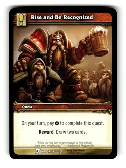 World of Warcraft TCG Fields of Honor Trading Card Rise and Be Recognized #197 C - Image 1