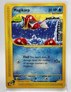 Magikarp 118/165 NON HOLO Expedition Pokemon Card 2002 LP/with dent - Image 1