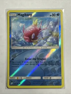 Magikarp 29/181 Reverse Holo Card Sun & Moon - Team Up Pokemon TCG NM - Image 1