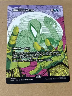 mtg borderless Mindbreak Trap full art card, Marvel Spiderman set, unplayed - Image 1