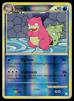 Pokemon Card - Slowbro HeartGold SoulSilver 52/123 Reverse Holo - Image 1