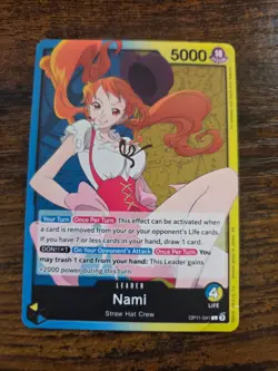 Nami OP11-041 (Leader) A Fist of Divine Speed ONE PIECE Card - Image 1