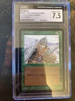 *** ALPHA Ice Storm *** NM-Mint CGC 7.5! - DUTY PAID - Vintage MtG Magic - Image 1