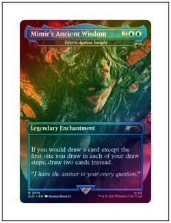 1x Mimir's Ancient Wisdom - Teferi's Ageless Insight, Foil, Secret Lair, MTG NM - Image 1