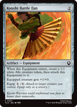 x4 Kyoshi Battle Fan - Foil C MTG Avatar: The Last Airbender M/NM, English - Image 1