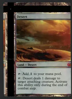 ***FOIL Desert NFC Miscut (Horizontal Crease)*** MTG From the Vault Lands Magic - Image 1