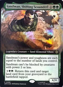 Sandman, Shifting Scoundrel (Extended Art) Foil R Marvel's Spider-Man 266 NM - Image 1