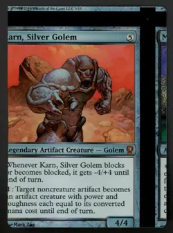 ***FOIL Karn, Silver Golem NFC Miscut MTG From the Vault Relics Magic Kid Icarus - Image 1