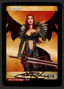 ***Angel Token Signed*** MTG Tokens Christopher Rush Magic Kid Icarus - Image 1