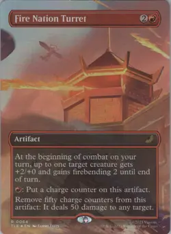 MTG (FOIL) Fire Nation Turret (Borderless) R Avatar: The Last Airbender: Eternal - Image 1