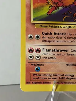 Pokemon TCG Flareon 19/64 Jungle Non - Holo - Base Set Vintage 1999 WOTC LP - Image 4