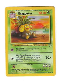 Exeggutor (39/130) Base Set 2 WotC 2000 Pokemon Card NM Vintage TCG - Image 1