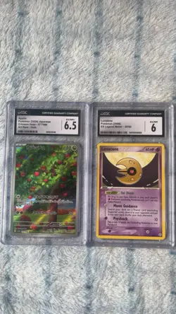 2 CGC graded Pokemon Cards - Lunatone 6 And Applin 6.5 - Image 1