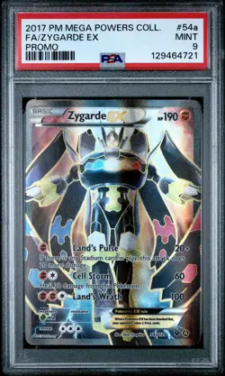 2017 POKEMON BLACK STAR PROMO ZYGARDE EX #54A FULL ART PSA 9 MINT #129464721 - Image 1